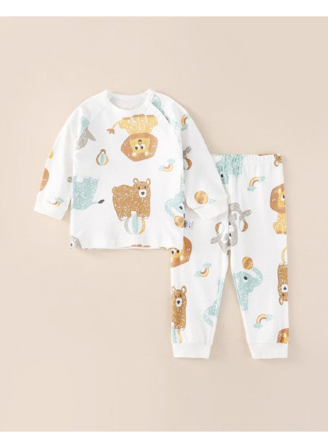 Doxiluka kids Underwear Set - Pure Cotton Baby Thermal Wear, Boys & Girls Home Clothes For Spring/autumn - Image 1