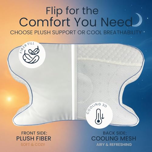 Contour CPAPMax 3-in-1 Adjustable CPAP Comfort Pillow for Side, Back or Stomach Sleepers to Reduce Air Leaks, Dryness & Mask Discomfort - Works with All Mask Types - Image 5