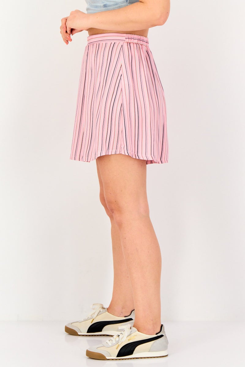 DOROTHY PERKINS Women Striped Basic Shorts, Pink - Image 2