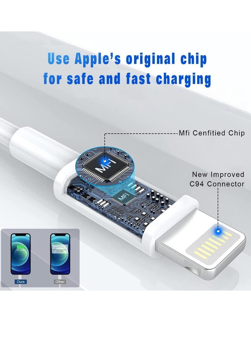 Generic - USB C to Lightning Cable 3PACK 1M Fast Charger Cable, iPhone Charger Cord Compatible with iPhone 14/13/12/11 Pro Max/XS MAX/XR/XS/X/8/7/Plus - Image 1