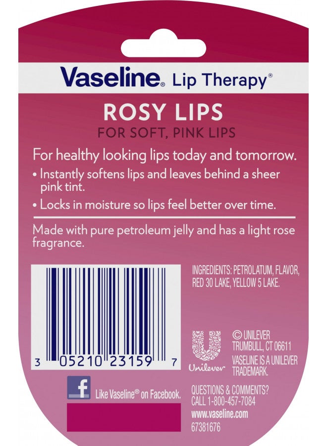Vaseline Lip Therapy 0.25 Oz 3 Pack Bundle - Creme Brulee, Rosy Lips & Cocoa Butter - Image 4