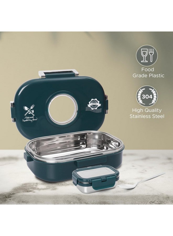 JAYPEE Inner Stainless Steel Insulated Lunch Box, Lunch Box for Kids, Office, School Submarine Green 650 ml - Image 3