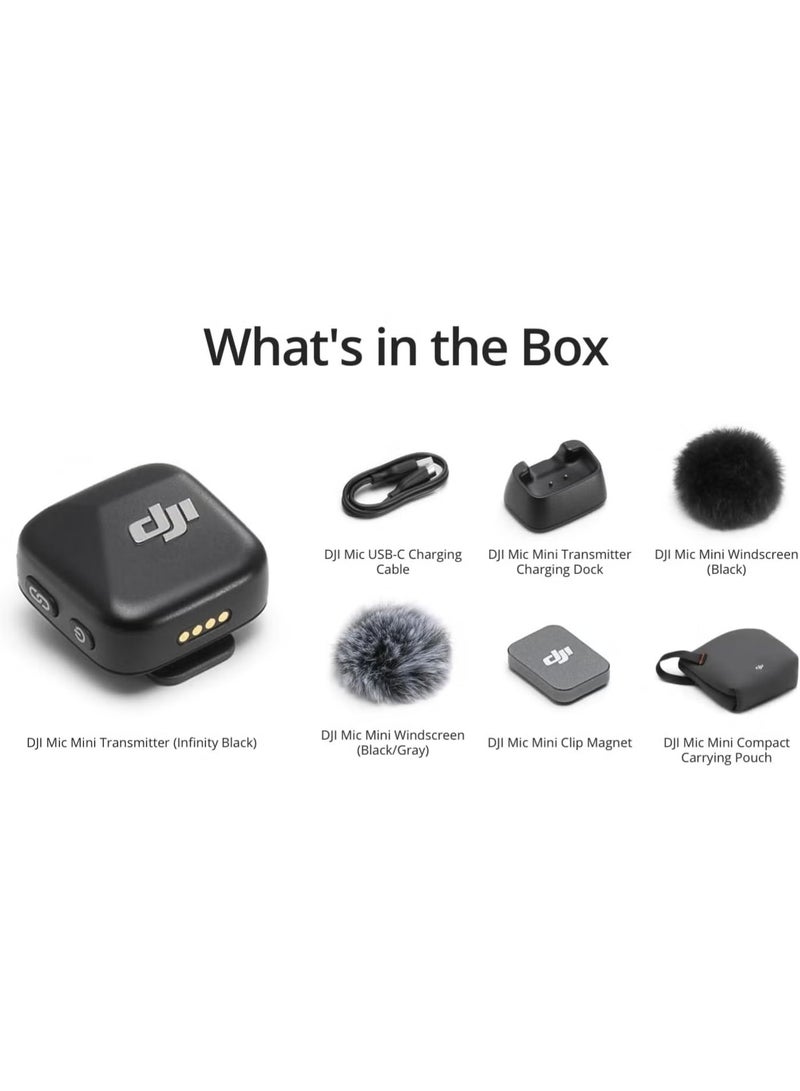 دي جي آي Dji Handheld Mini Mic  (Single, Black) - Image 1