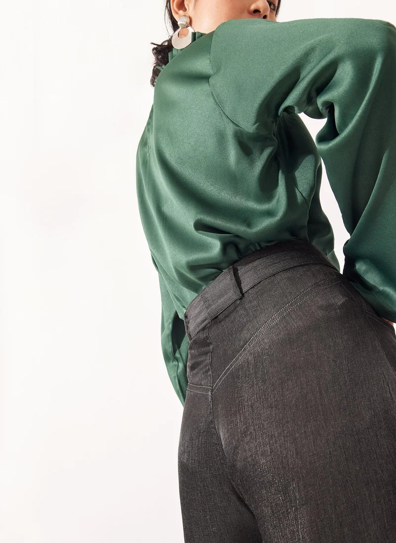 The Label Life Belted Wide-Leg Pants