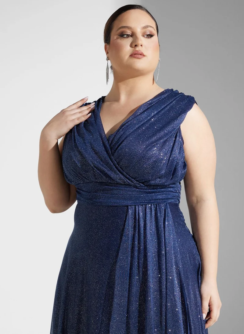 Ella Limited Curve Shimmering A-Line Dress