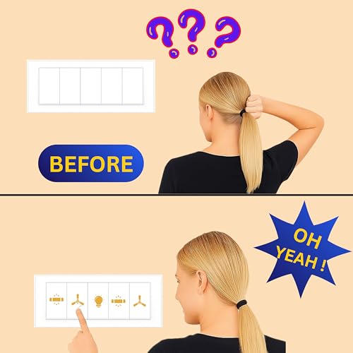 Pinaco India Switch Board Stickers - 180 Stickers, 30 Unique Designs | Decorative Stickers for Switches, Home & Office, Easy to Apply Stickers for Switches, Waterproof Vinyl 1.5 cm (Golden) - Image 5