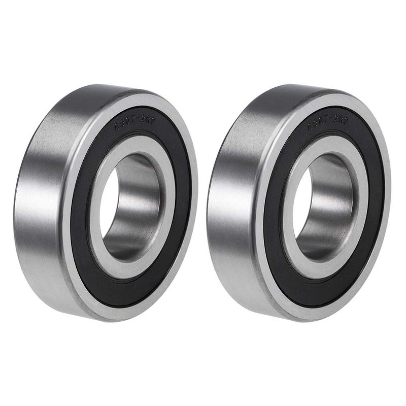 uxcell 6307-2RS Deep Groove Ball Bearings Z2 35x80x21mm Double Sealed Carbon Steel 2pcs - Image 1