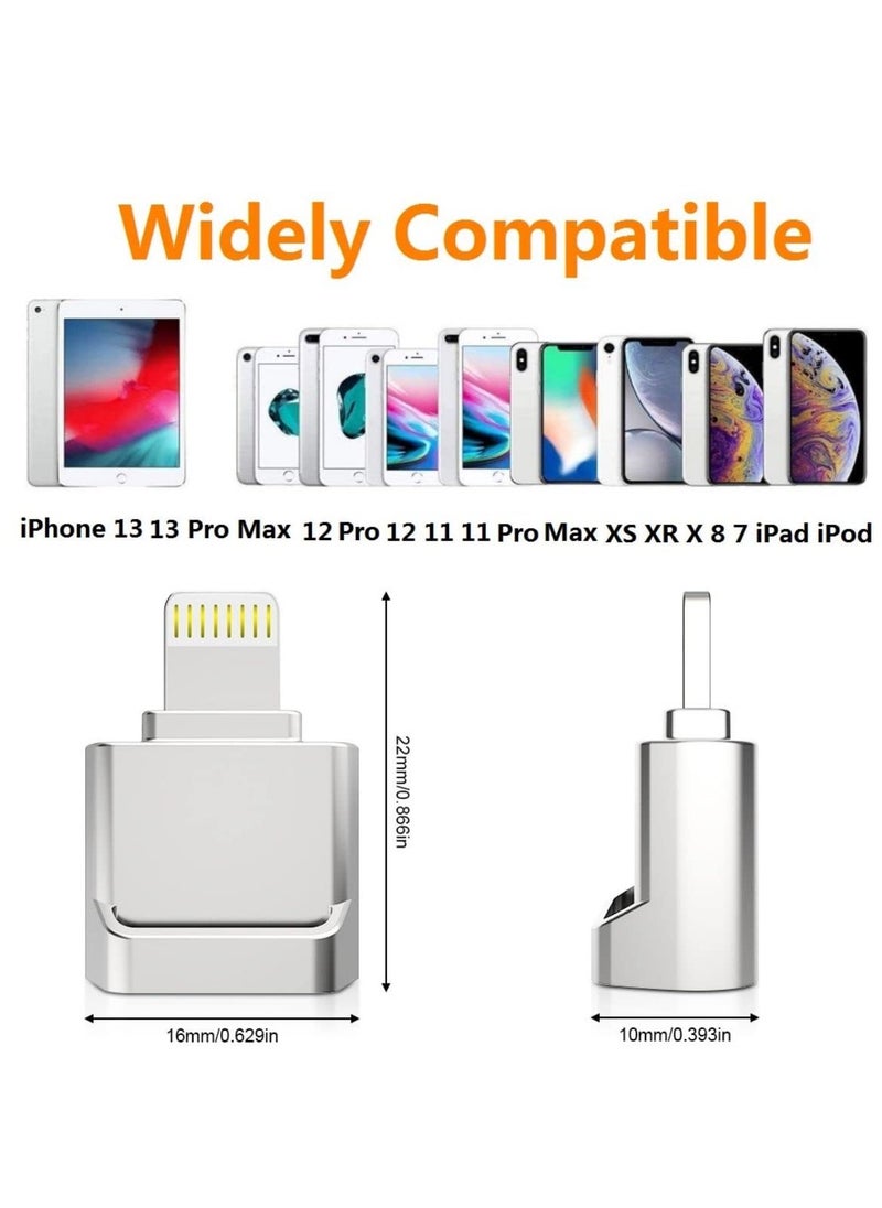 SYOSI - قارئ بطاقات Micro SD لهاتف iPhone iPad، محول قارئ بطاقات Micro SD، قراءة بطاقة الذاكرة لهاتف iPhone 14/13/12/Pro/11/X/XR/Max/8 - Image 1