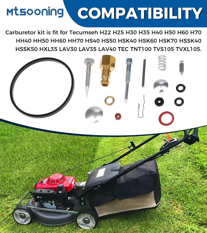 Mtsooning Carburetor Rebuild Kit for Tecumseh 31840 2HP-7HP Engine - Image 5