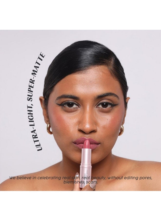 HOUSE OF MAKEUP - Lipsticks For Women | Nude Lipstick For Women | Lipstick Matte Finish | Nude Lipsticks, Peach Lipstick, Brown Nude Lipstick | 3.5 Gms | Frosted Pink - Image 1