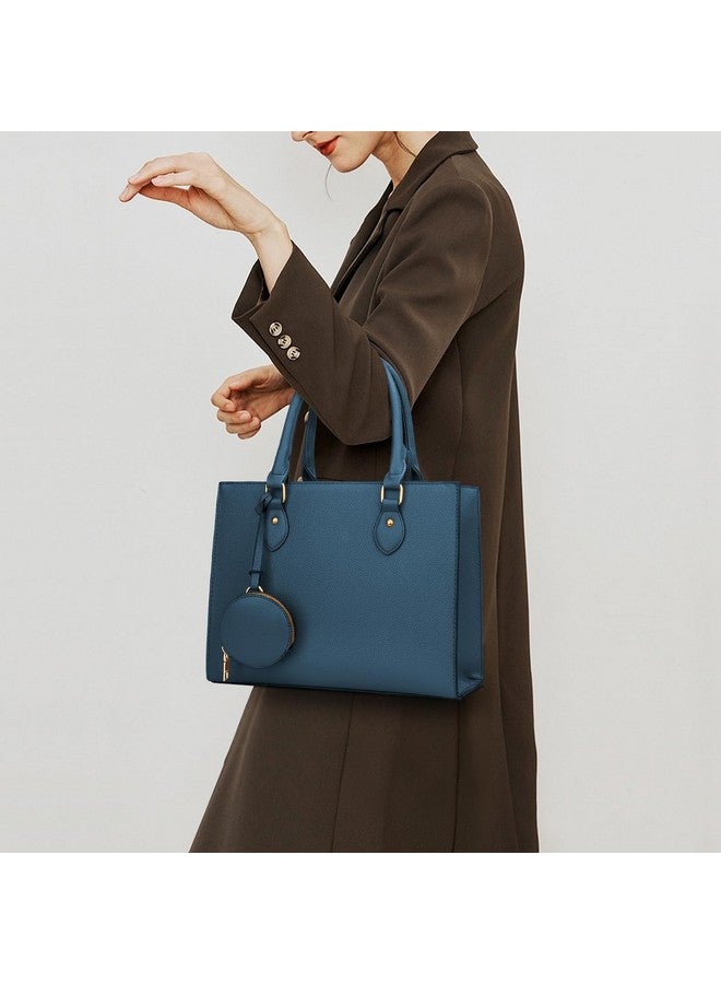 kkxiu KKXIU Triple Compartments Purses and Handbags for Women Fashion Ladies Satchel Shoulder Top Handle Bag - Navy  - Image 1