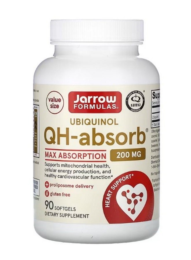 jarrow formulas Ubiquinol QHAbsorb 200 mg 90 Softgels - Image 1