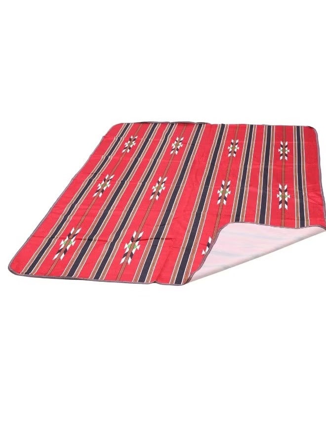 Generic Ground seating mat for trips, camping, hiking, and desert outings, traditional rug, size 200 x 150 cm.  - Image 2