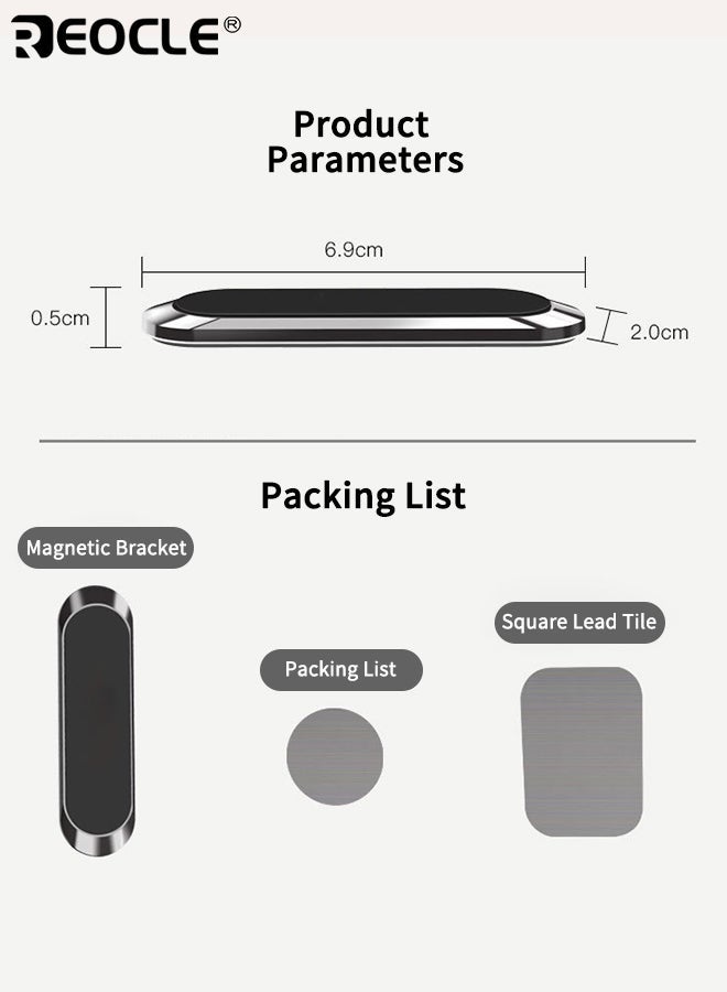 REOCLE Strong Magnetic Car Phone Holder Magnetic Suction Sticker Zinc Alloy Material Suitable for Global Phones and Vehicles ldeal for Navigation and Calls on Dashboard - Image 4