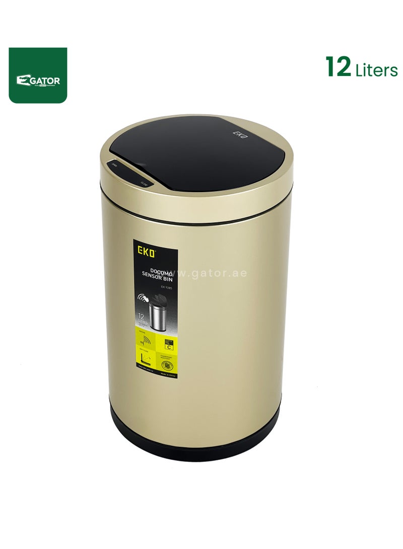 EKO EKO Stainless Steel Sensor Type Round Bin 12L - Image 1