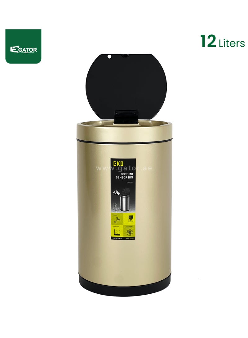 EKO EKO Stainless Steel Sensor Type Round Bin 12L - Image 2