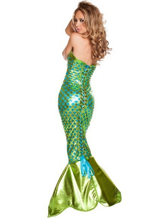 Adult Mermaid Princess Long Dress - Sequined Role-playing Corset Performance Evening Gown - Image 3