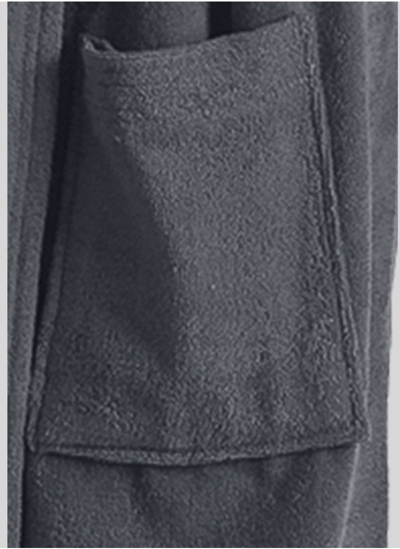 Men's soft cotton bathrobe with pocket and waist belt with a distinctive slipper elegant design gray color multiple sizes - pzsku/ZF8F4D78347D19DD09066Z/45/_/1670081102/e648daf0-1283-4657-b63d-fcec0093bb5c