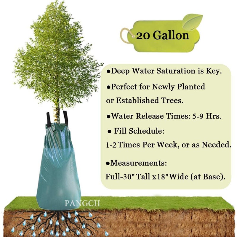 PANGCH 20 Gallon Slow Release Tree Watering Bags - Drip Irrigation for Newly Planted or Established Trees (4 Pack) - Image 2