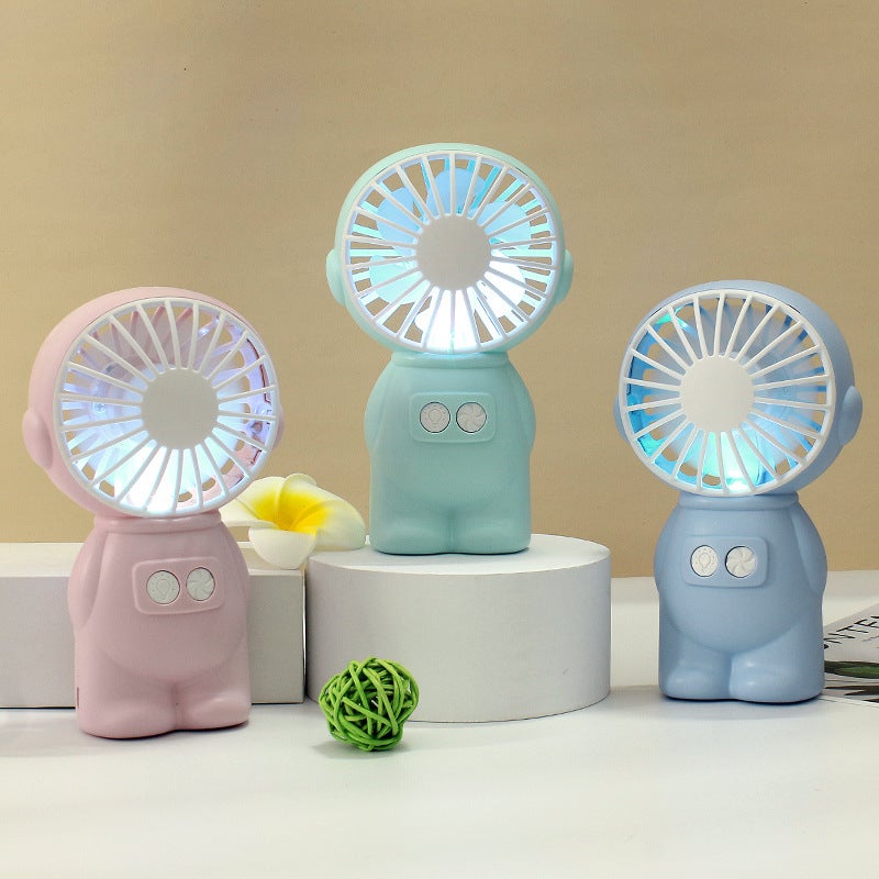 New Handheld Light Night Light Fan Summer Outdoor Portable Usb Charging Fan Desktop Small Fan Manufacturers - Image 2