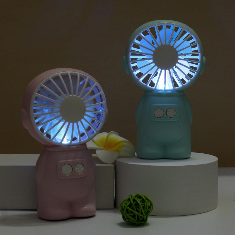 New Handheld Light Night Light Fan Summer Outdoor Portable Usb Charging Fan Desktop Small Fan Manufacturers - Image 3