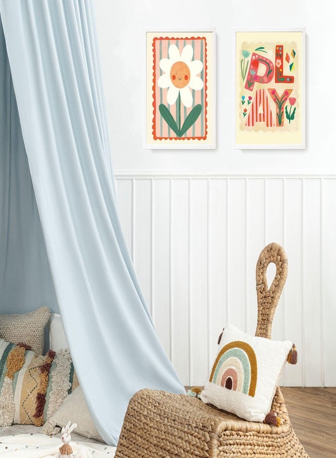 LARTSFRO Cute Kids Floral Wall Art Decor Posters, Smile Floral Artwork Room Bedroom Bathroom Playroom Wall Art Decor Aesthetic for Toddler Nursery Kids Gifts, Play Room Decor for Kids Colorful Wall Decor, 10x8 Inch Set of 4 Pcs Pictures (UNFRAMED) - Image 5