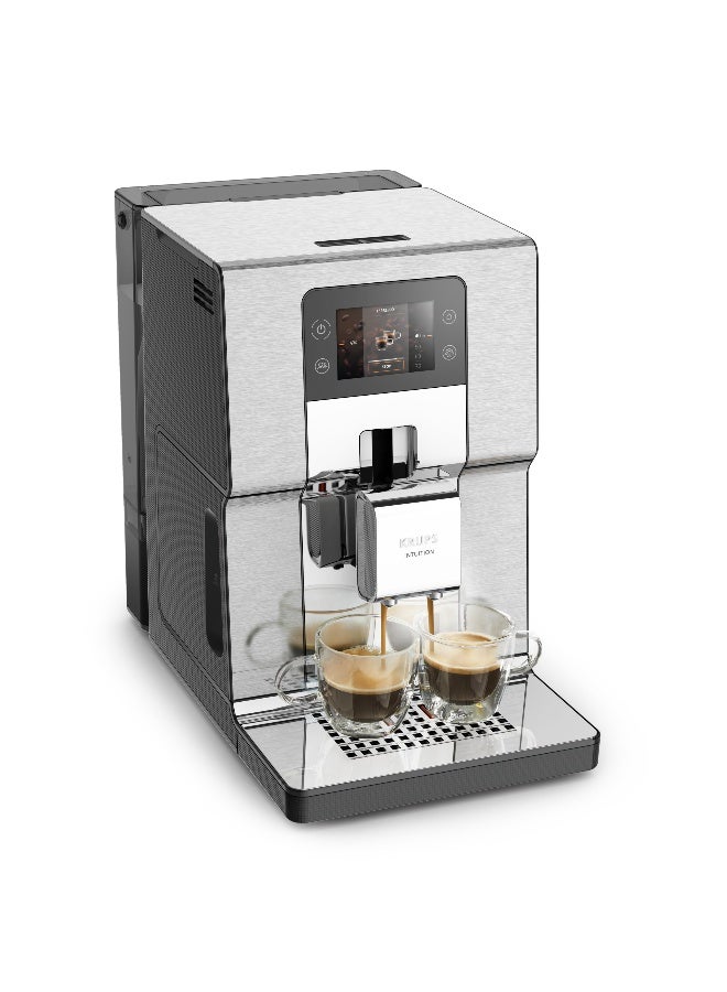 KRUPS Intuition Experience + | Bean-To-Cup Coffee Machine | Quiet Coffee Machine | 20 Drinks | Color Touch Screen | 50-60Hz | Brushed Stainless Steel | EA877DM0 3 L 1550 W EA877DM0 silver - Image 1