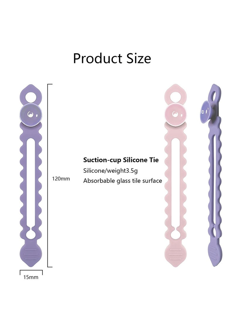 Loquat 15 Pcs Colorful Silicone Cable Ties, Reusable Cord Organizers for Home, Office and Travel, Keep Your Space Tidy - Image 3