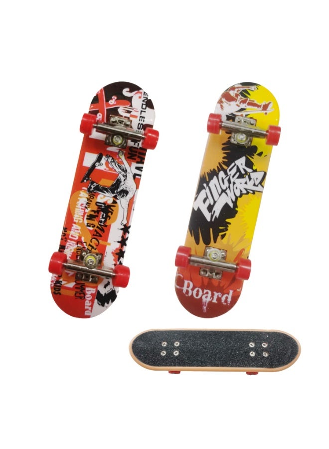 جيه زد اس مجموعة JZS Mini Finger Skateboard DIY من 3 قطع، مجموعة أدوات البدء الاحترافية لألواح التزلج الصغيرة، تمرين إبداعي للأصابع، هدية إبداعية لحفلات أعياد ميلاد الأطفال - Image 1
