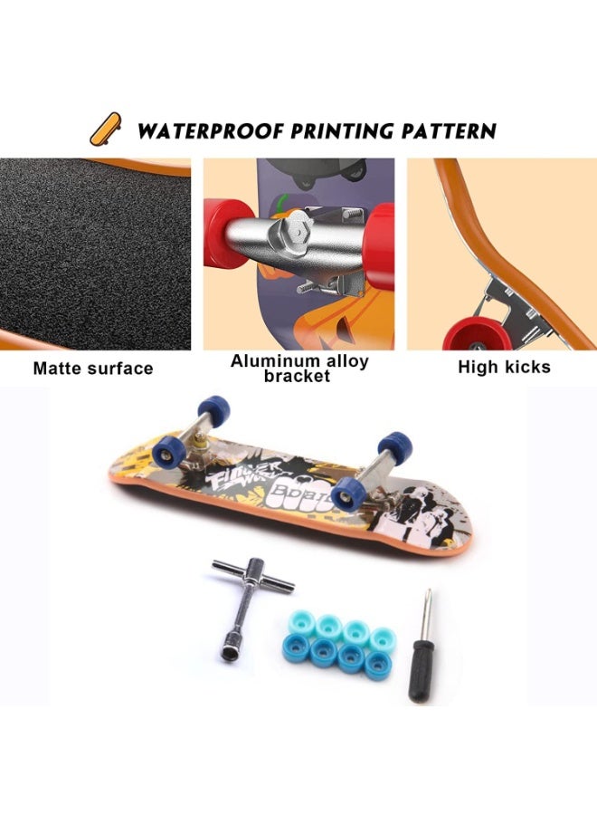 جيه زد اس مجموعة JZS Mini Finger Skateboard DIY من 3 قطع، مجموعة أدوات البدء الاحترافية لألواح التزلج الصغيرة، تمرين إبداعي للأصابع، هدية إبداعية لحفلات أعياد ميلاد الأطفال - Image 4
