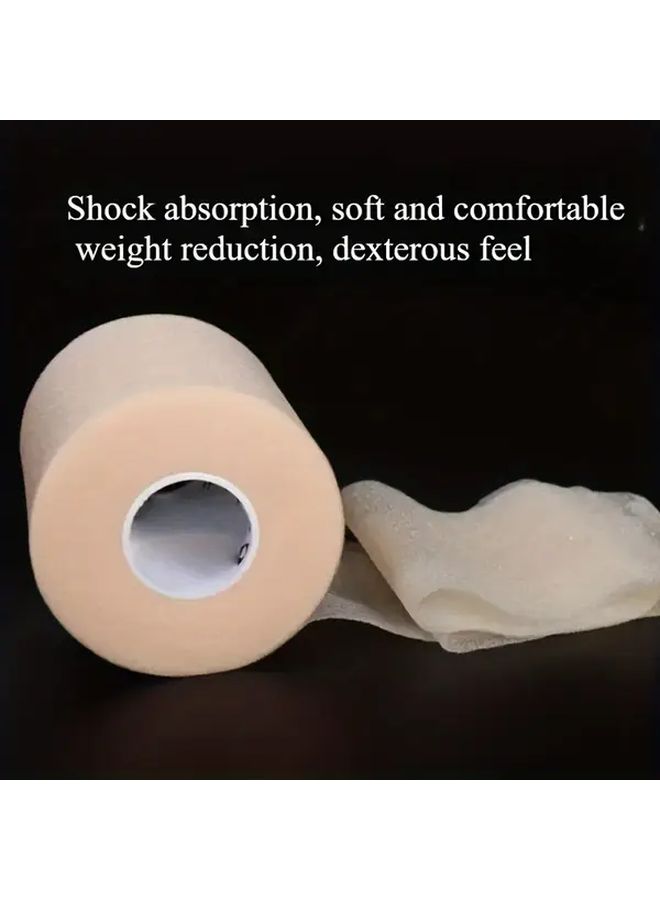 1pc Non Slip Shock Absorbing Tennis Grip Tape Beige for Better Control Cushioning - Image 4