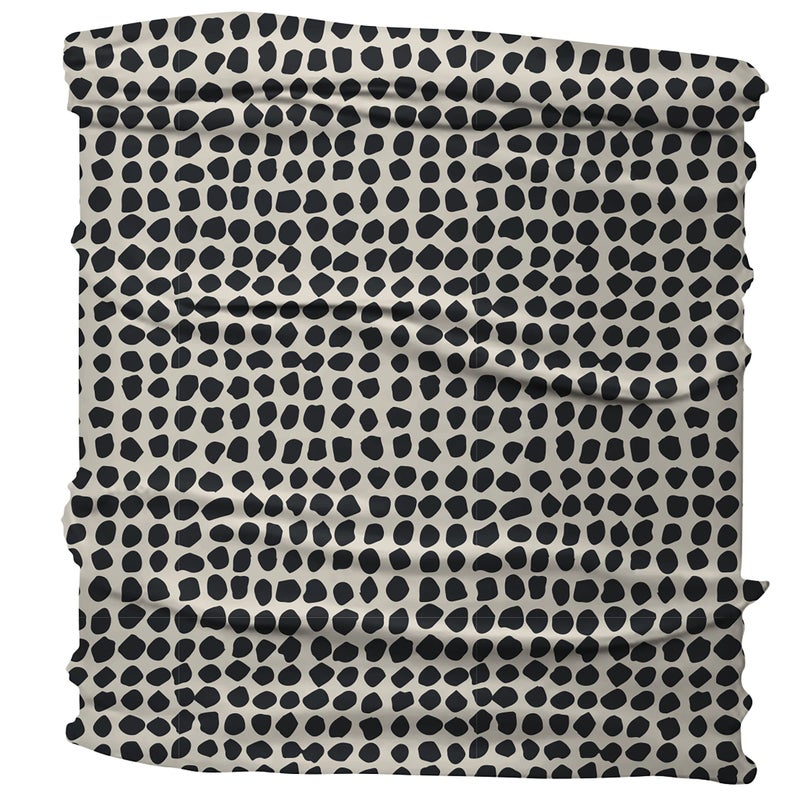 Karma Gifts Black Dots Headband for Women - Medium - Fabric Headband and Stretchy Hair Scarf - Black And White - Image 2