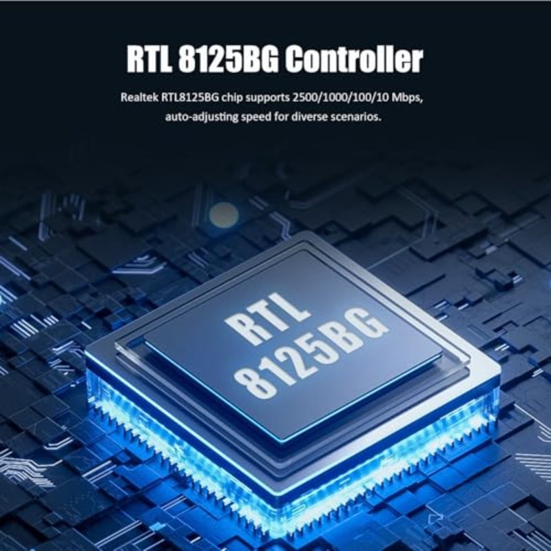 بطاقة شبكة PCIe LE8105 2.5 جيجا بايت للكمبيوتر المكتبي، منفذ RJ45 LAN بسرعة 2500/1000/100 ميجا بت في الثانية جيجابت إيثرنت، واجهة PCIE X1، دعامة عادية منخفضة المستوى للكمبيوتر المكتبي/الخادم، منفذ RJ45، سرعة 2500/1000/100 ميجا بت في الثانية - Image 4
