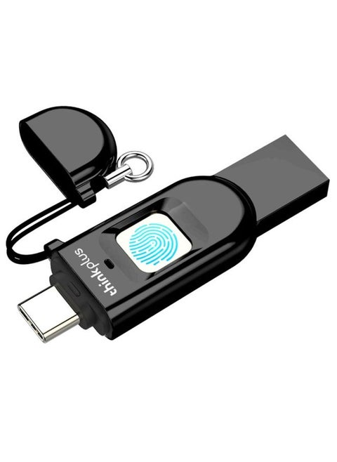 Lenovo Thinkplus TFU301 Dual Interface Type-C+USB Fingerprint Encrypted USB Flash Drive, Capacity: 32G
