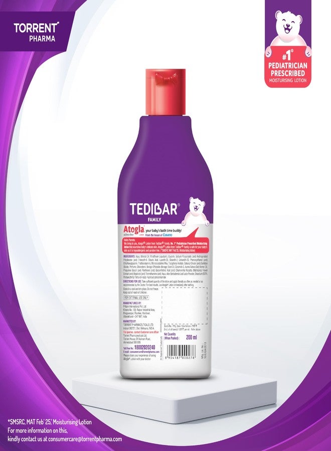 Atogla Baby Lotion 200ml from Tedibar Family | No. 1* Pediatrician prescribed Moisturising Lotion- By Torrent Pharma - Image 3