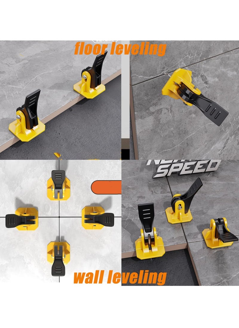 Generic - Tile Leveling System Kit, 50 Pcs Reusable Tile Levelers with 50 Pcs Replaceable Spare Steel T-Pin, Tile Tools for Installation Tile Installation Leveler Tool Set for 8-12mm Tiles, Wall & Floor - Image 1