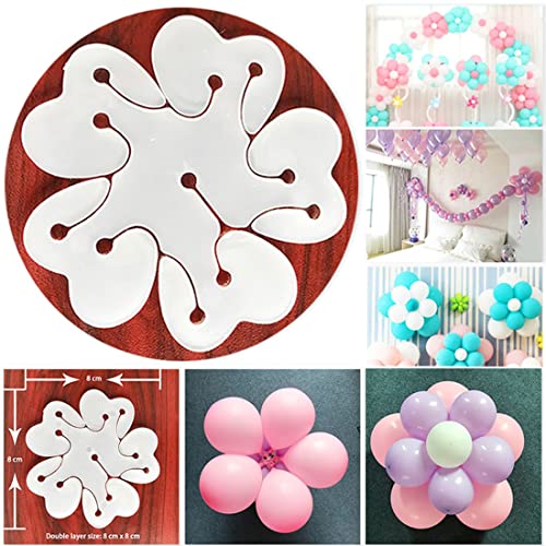 SOI Portable Reusable Flower Shape Balloon Clips Holder for Wedding Event Decorations Birthday Party Decoration Supplies (Pack of 12) - Image 1