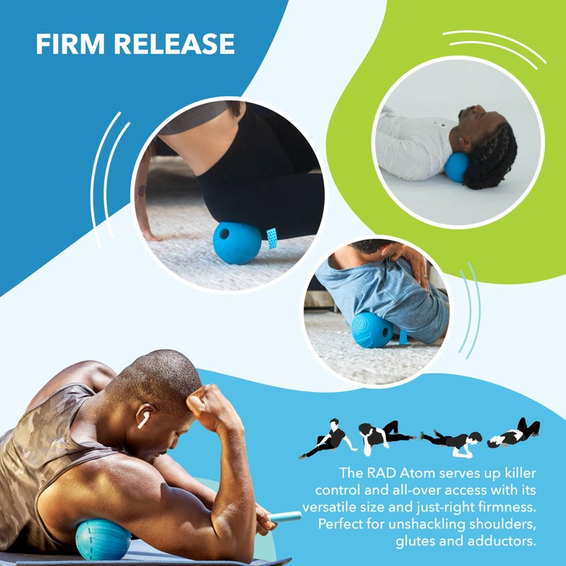 RAD Atom â€“ Extra Firm Yoga Deep Tissue Massage Ball â€“ Myofascial Release Ball for Back Pain, Shoulders, Glutes, Hamstrings, Traps & Pecs â€“ Trigger Point & Mobility Therapy - Image 3