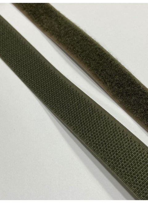 Karan Haberdashery Khaki Green Velcro Tape Width 2 cm Length 1 Meter