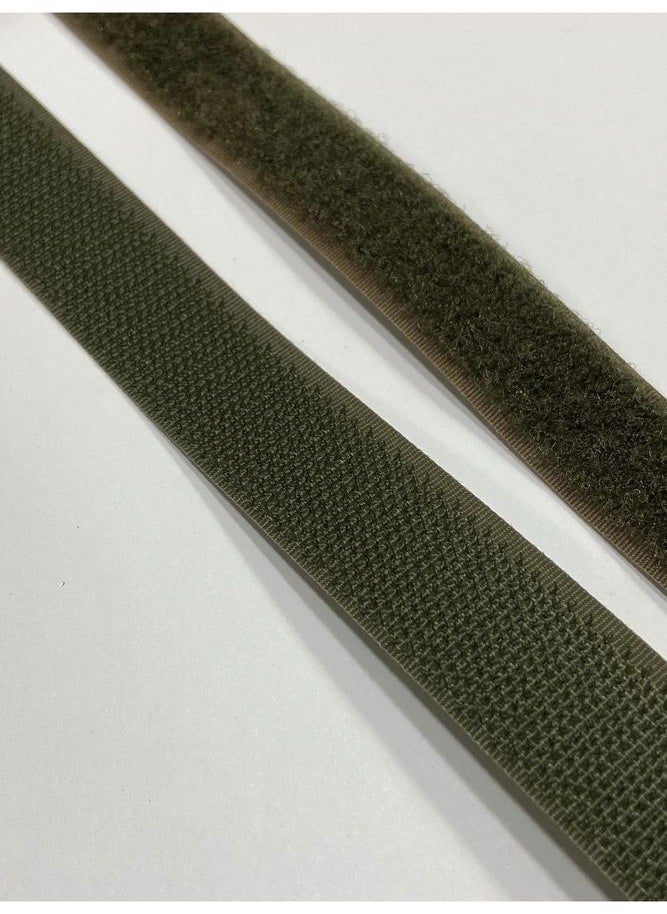 Karan Haberdashery Khaki Green Velcro Tape Width 2 cm Length 1 Meter