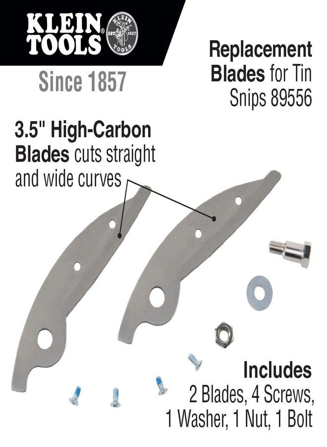Klein Tools 89555 Replacement Blades for Tin Snips Klein Tools Cat. No. 86556 Cut Tin, Copper, Aluminum, More - Image 2