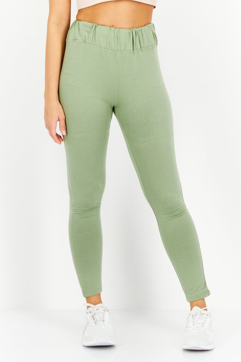 Missguided Women Regular Fit Solid Pant, Green - Image 1
