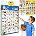 GaHoo Electronic Alphabet Wall Chart Talking ABC 123s Music Poster Kids Learning Toys for Toddlers 13 Interactive Educational Toddler Toy Birthday Gifts for Age 1 2 3 4 5 Year Old Boys Girls Blue - Image 3