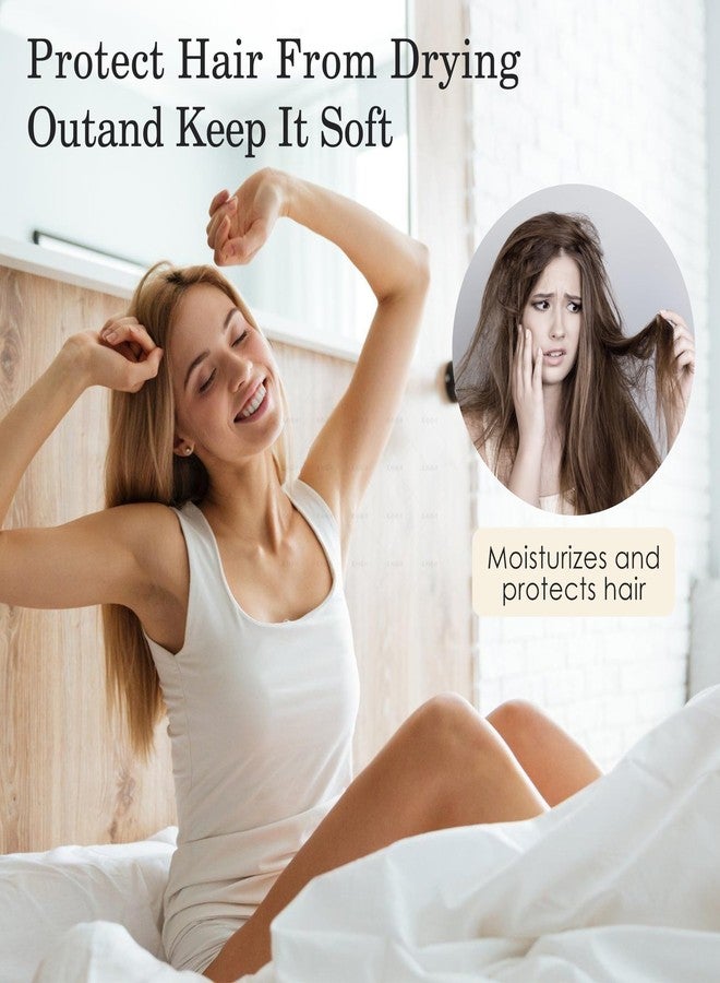 ZLYC Mulberry Silk Sleeping Bonnet for Women Hair Night Sleep Cap with Elastic Band, Floral White - Image 4