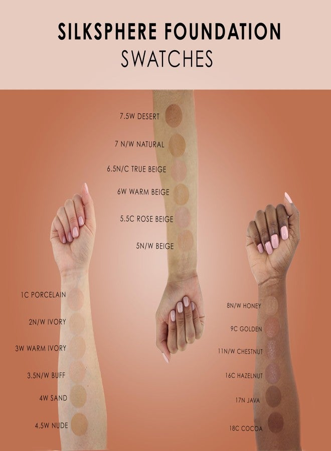 TEMPTU SilkSphere Airbrush Foundation: Long-Lasting Liquid Makeup, Medium to Full Coverage | 4-In-1 Formula Foundation, Primer, Concealer & Corrector | Luminous, Dewy Finish | Available in 18 Shades - Image 2