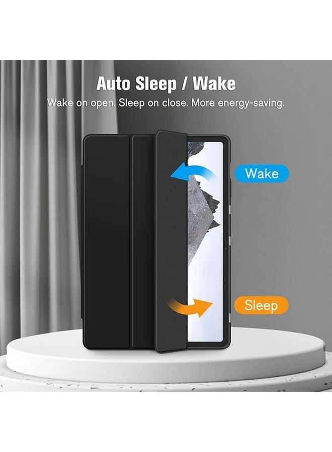 حالة الأكريليك الزرقاء لسامسونج جالاكسي تاب إس 10 إف إي مع غطاء خلفي شفاف وستاند وميزة النوم والاستيقاظ التلقائي - Image 5
