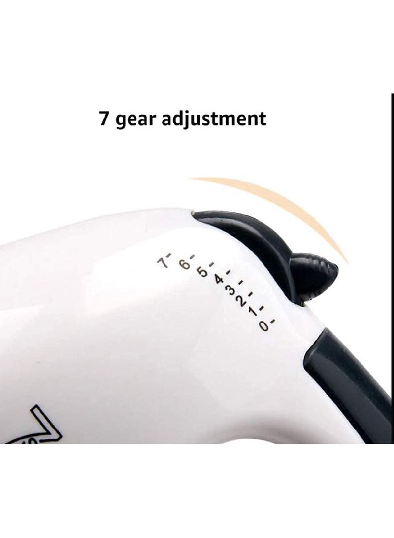 UNICORN Electric Hand Mixer with 7 Speed Settings – Egg Beater, Cream Whipper & Dough Mixer with 2 Stainless Steel Beaters & 2 Dough Hooks – Compact Kitchen Mixer (White) - Image 3