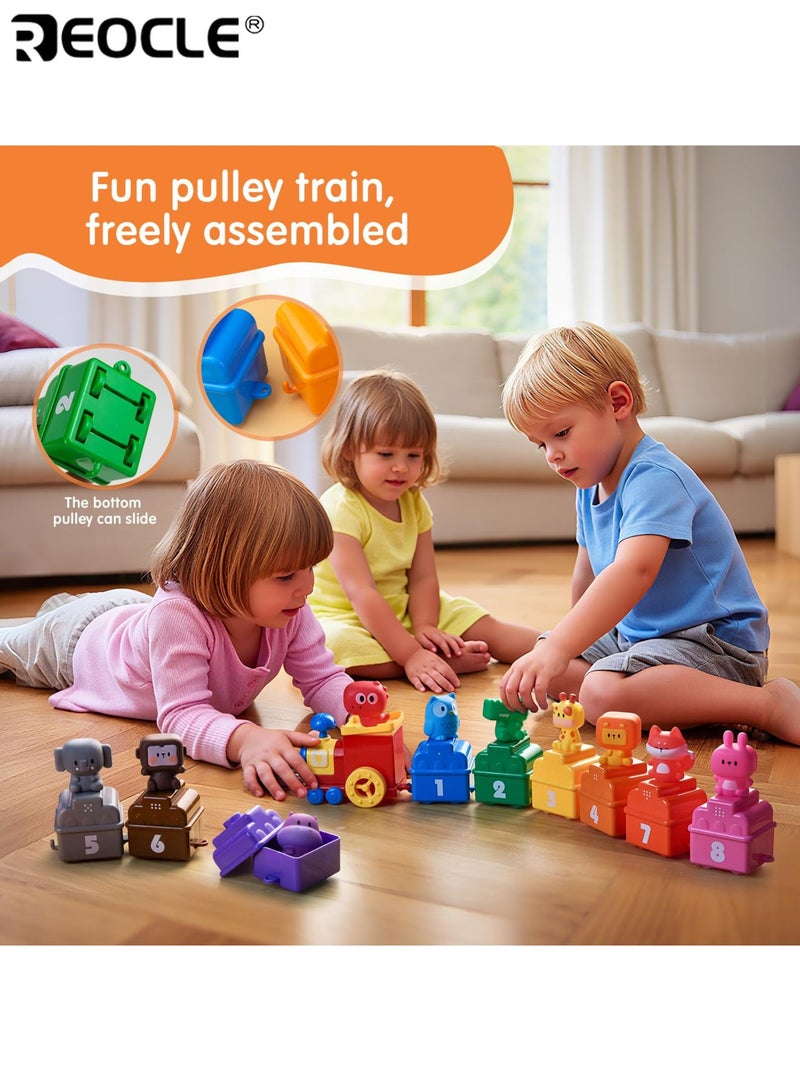 REOCLE Kid's Animal Train Toy with Counting Animals and Sorting Matching Design Educational Learning Toy with Counting Feature for Toddlers Boys Girls - Image 4