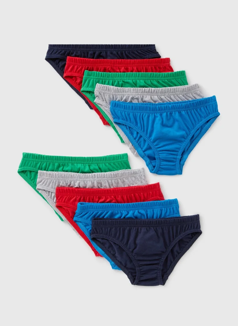 Matalan 10 Pack Boys Multicolour Briefs