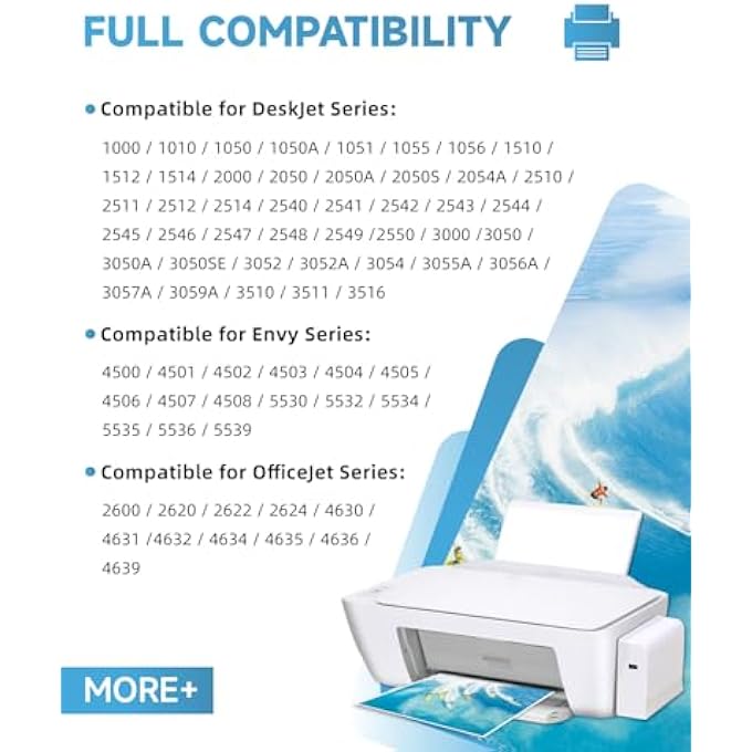 301XL BLACK INK CARTRIDGE HIGH CAPACITY - 750+ PAGES, REPLACEMENT FOR HP 301 BLACK INK CARTRIDGE ORIGINAL, PRINTER INK 301 XL FOR ENVY 5530 4500 4507 5532 DESKJET 3050A 3050 1510 1514 - Image 3